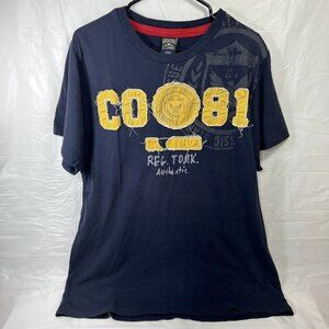 Vintage single stitch company 81 navy blue graphic tshirt Reg. Tomk. Authentic L